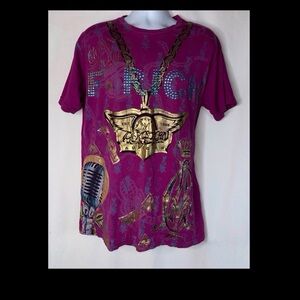 Women's Graphic Tee in Purple and Gold